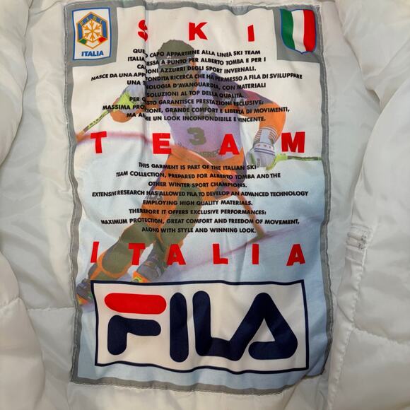 Vintage Fila Ski Team Italia Alberto Tomba Snow Suit Jacket Pants Size 8 Retro - Picture 9 of 11